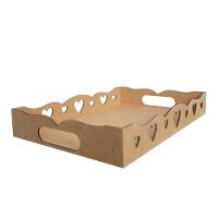 Bandeja De Coração Para Café Da Manhã 100% Mdf (35x23x05) Mdf Cru - 1