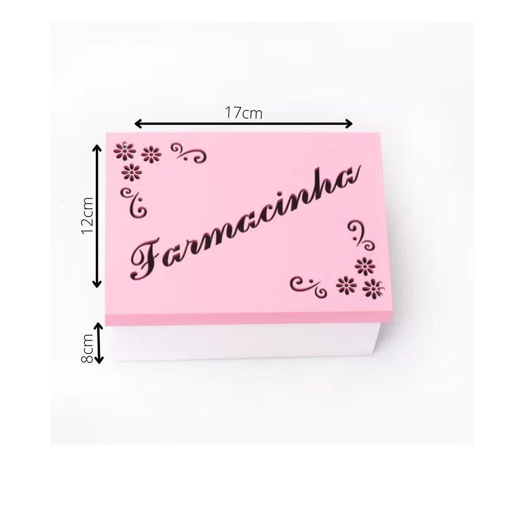 Caixa Personalizada Farmacinha 100% Mdf (17x12x08) Rosa - 4