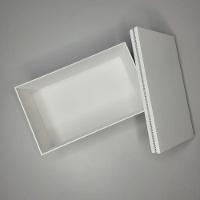 Caixa Personalizada Para Duas Canecas Deitadas Com Strass (25x15x10,5) Branco - 3
