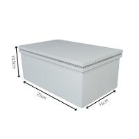 Caixa Personalizada Para Duas Canecas Deitadas Com Strass (25x15x10,5) Branco - 5