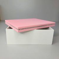 Caixa Personalizada Com Strass 100% Mdf (20x16x7,5) Rosa/branco