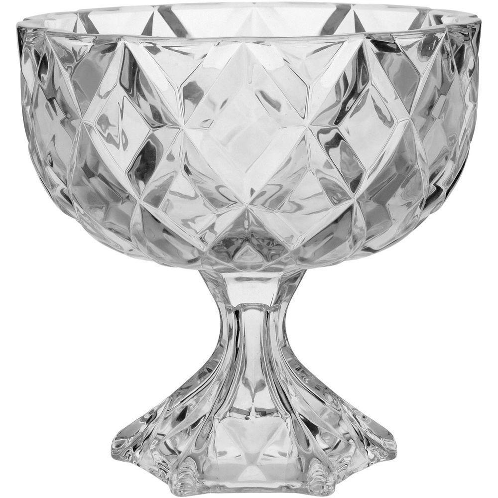 Andres Centro Mesa 24X25X25Cm Cristal Eco Transp Com Pé - 1