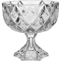 Andres Centro Mesa 24X25X25Cm Cristal Eco Transp Com Pé - 1