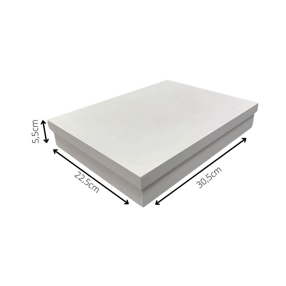 Caixa Para Papel A4 100% Mdf (30,5x22,5x5,5) Branco - 4