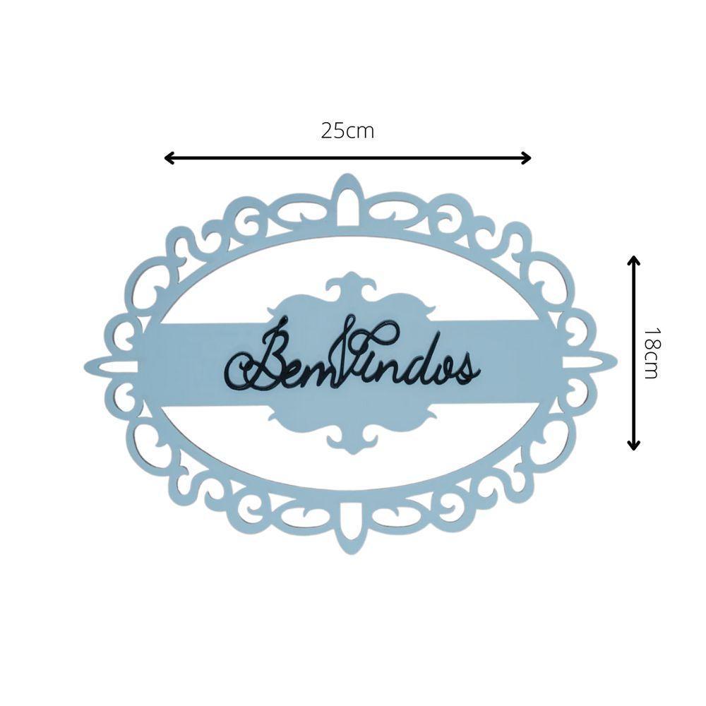 Enfeite Para Casa -bem Vindos 100% Mdf Marrom Café/branco - 2