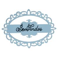 Enfeite Para Casa -bem Vindos 100% Mdf Marrom Café/branco - 1