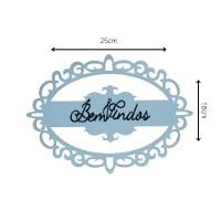 Enfeite Para Casa -bem Vindos 100% Mdf Marrom Café/branco - 2