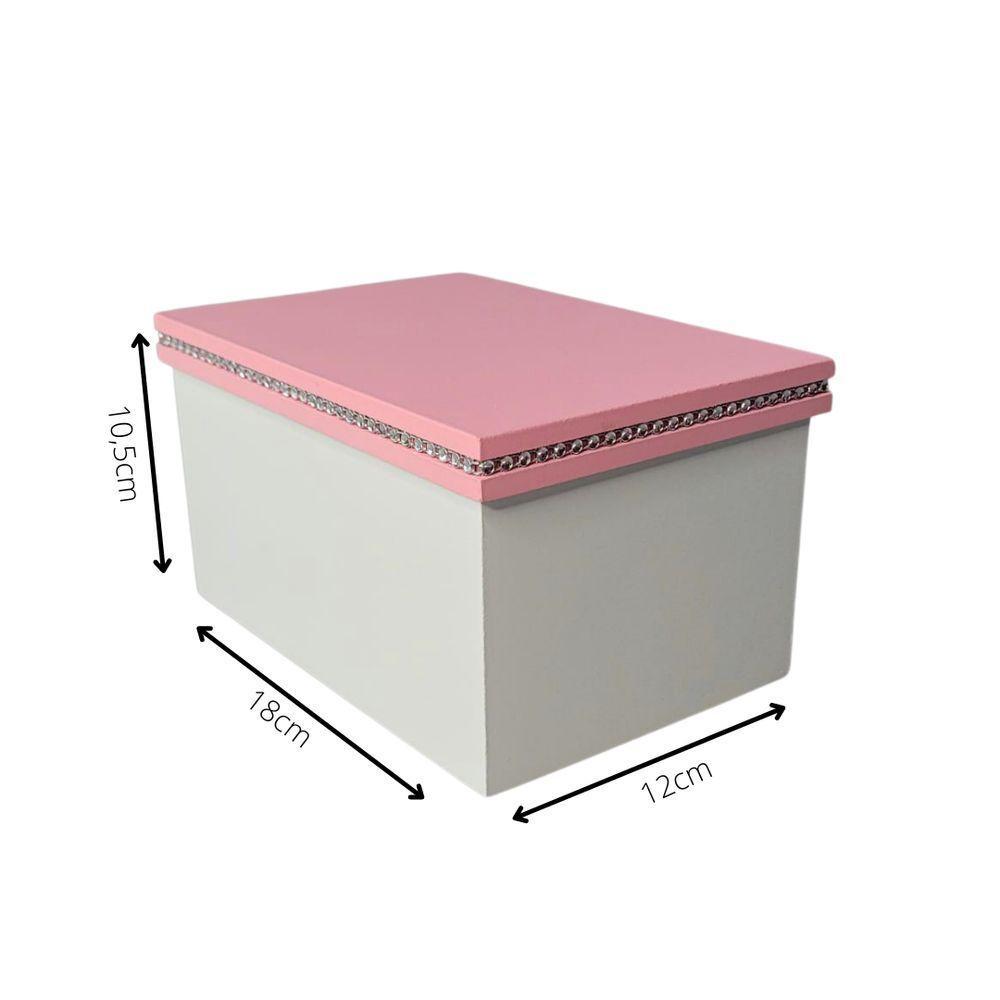Caixa Personalizadas Para Duas Canecas Com Strass (18x12x10,5) Rosa/branco - 6