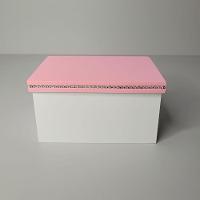 Caixa Personalizadas Para Duas Canecas Com Strass (18x12x10,5) Rosa/branco - 3