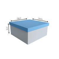 Caixa 100% Mdf (19x19x09) Azul/branco - 5