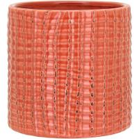 Cachepô 14X15X15Cm Cerâmica Laranja - 1