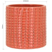 Cachepô 14X15X15Cm Cerâmica Laranja - 2