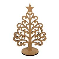 Enfeite árvore De Natal Em Mdf Cru (17x12) - 1