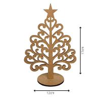 Enfeite árvore De Natal Em Mdf Cru (17x12) - 3