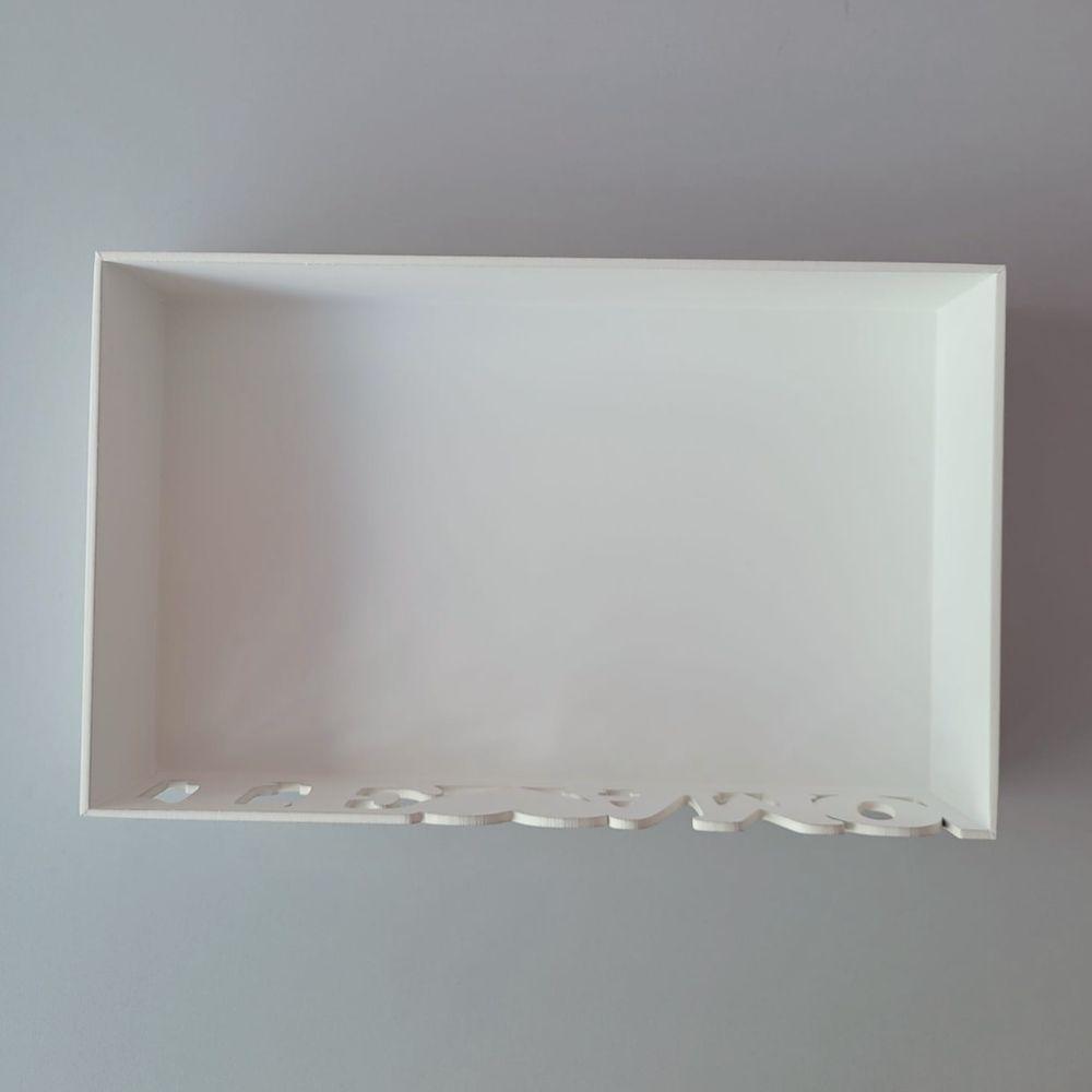 Bandeja Personalizada Te Amo S/alça Para Café Da Manhã (24x15x05) Branco - 2