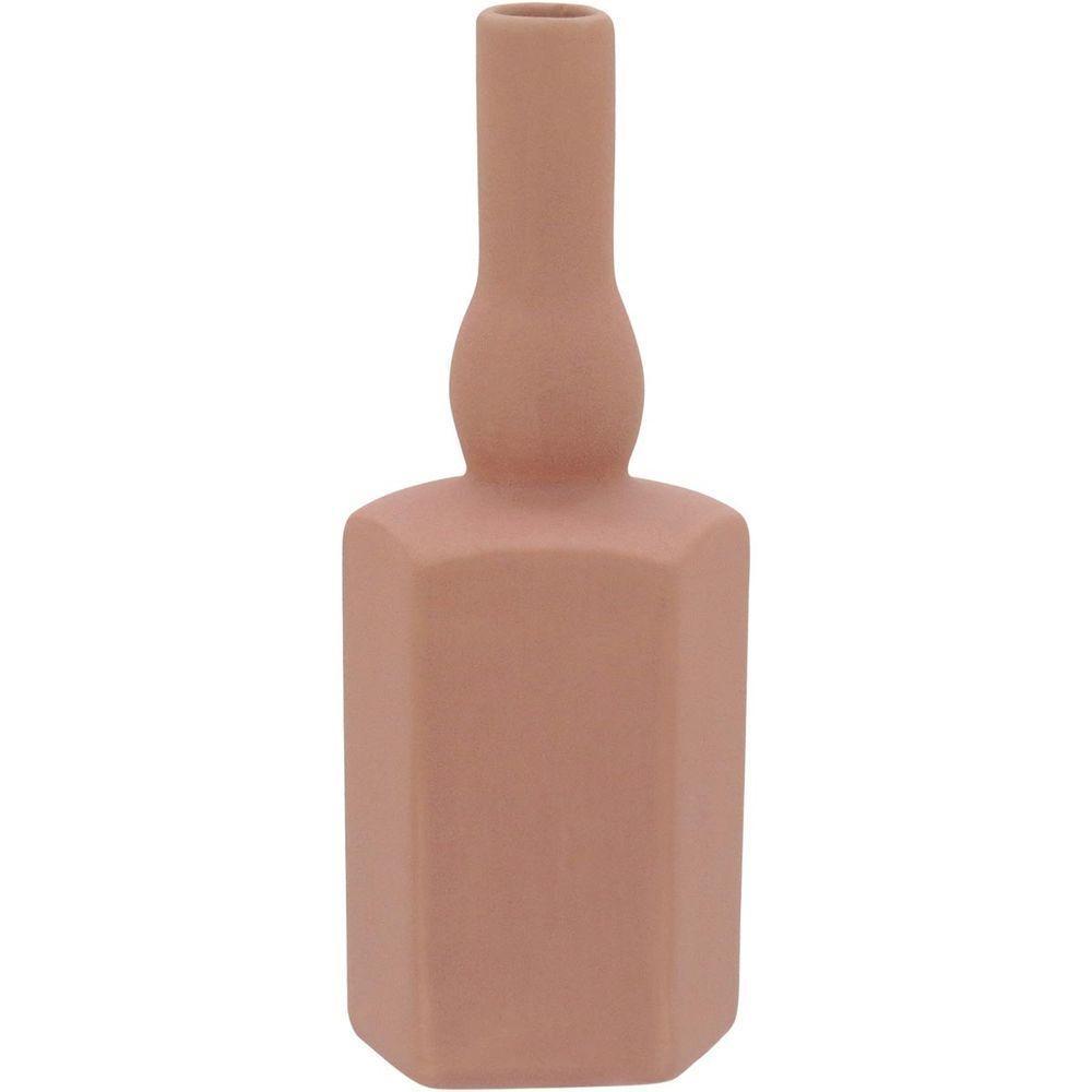 Galact Vaso 22X8X8Cm Cerâmica Rose - 1