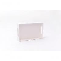 Bandeja Volteada Para Café Da Manhã 100% Mdf (24x15x05) Branco - 3