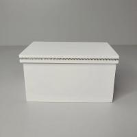 Caixa Personalizadas Para Duas Canecas Com Strass (18x12x10,5) Branco - 3