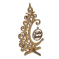 Enfeite árvore De Natal Feliz Natal Em Mdf Cru (20x14) - 2