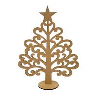 Enfeite árvore De Natal Em Mdf Cru (30x23) - 1