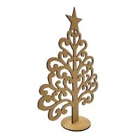 Enfeite árvore De Natal Em Mdf Cru (30x23) - 2