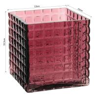 Kalil Vaso 13X13X13Cm Vidro Vermelho - 2