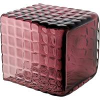 Kalil Vaso 13X13X13Cm Vidro Vermelho