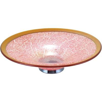 Glorie Centro Mesa 8X35X35Cm Vidro Vermelho