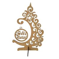 Enfeite árvore De Natal Feliz Natal Em Mdf Cru (30x20) - 1