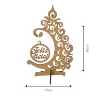 Enfeite árvore De Natal Feliz Natal Em Mdf Cru (30x20) - 3
