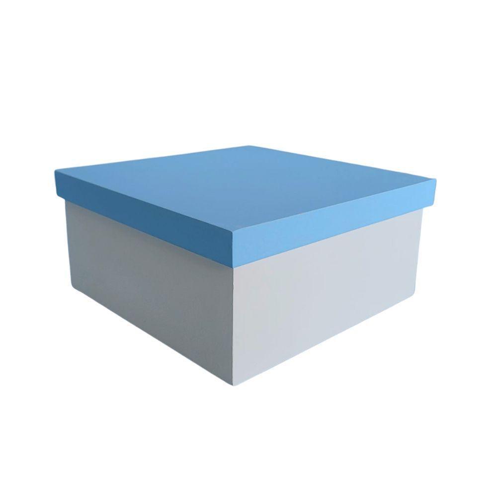 Kit Com 12un De Caixa 100% Mdf (19x19x09) Azul/branco - 1