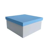 Kit Com 12un De Caixa 100% Mdf (19x19x09) Azul/branco - 1