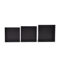 Kit Trio De Nicho Médio Decorativo Quarto/sala 100% Mdf Marrom Café - 1