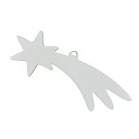 Kit 10 Un. Enfeite Estrelinha De Natal Em Mdf (10x03) Branco - 1