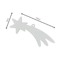 Kit 10 Un. Enfeite Estrelinha De Natal Em Mdf (10x03) Branco - 3