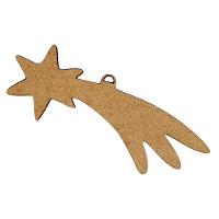 Kit 10 Un. Enfeite Estrelinha De Natal Em Mdf (10x03) Mdf Cru - 1