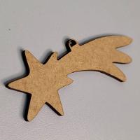 Kit 10 Un. Enfeite Estrelinha De Natal Em Mdf (10x03) Mdf Cru - 2