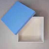 Kit Com 6un De Caixa Personalizada Com Strass 100% Mdf (17x17x07) Azul/branco