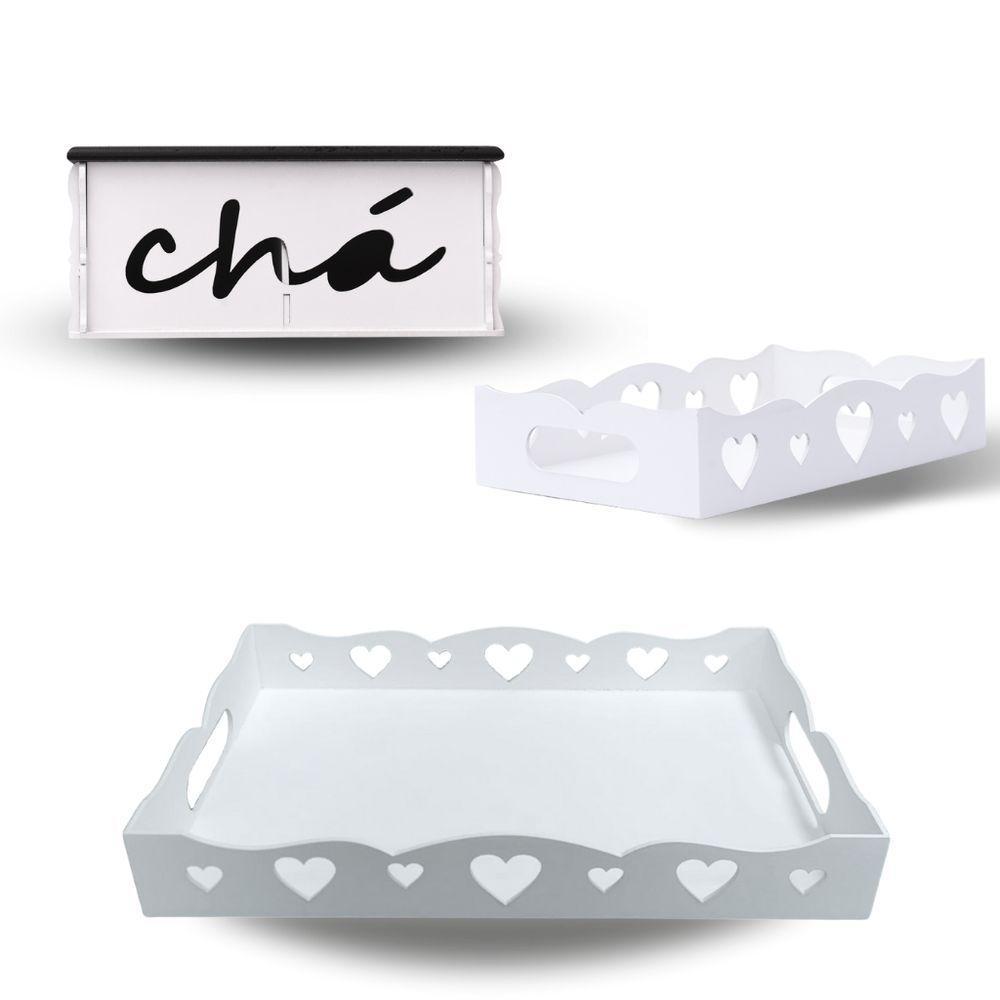 Kit Para Cozinha Modelo 2 1-caixa De Chá 2-bandeja - 1