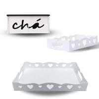 Kit Para Cozinha Modelo 2 1-caixa De Chá 2-bandeja - 1