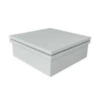 Kit Com 6un De Caixa Personalizada Com Strass 100% Mdf (17x17x07) Branco - 1
