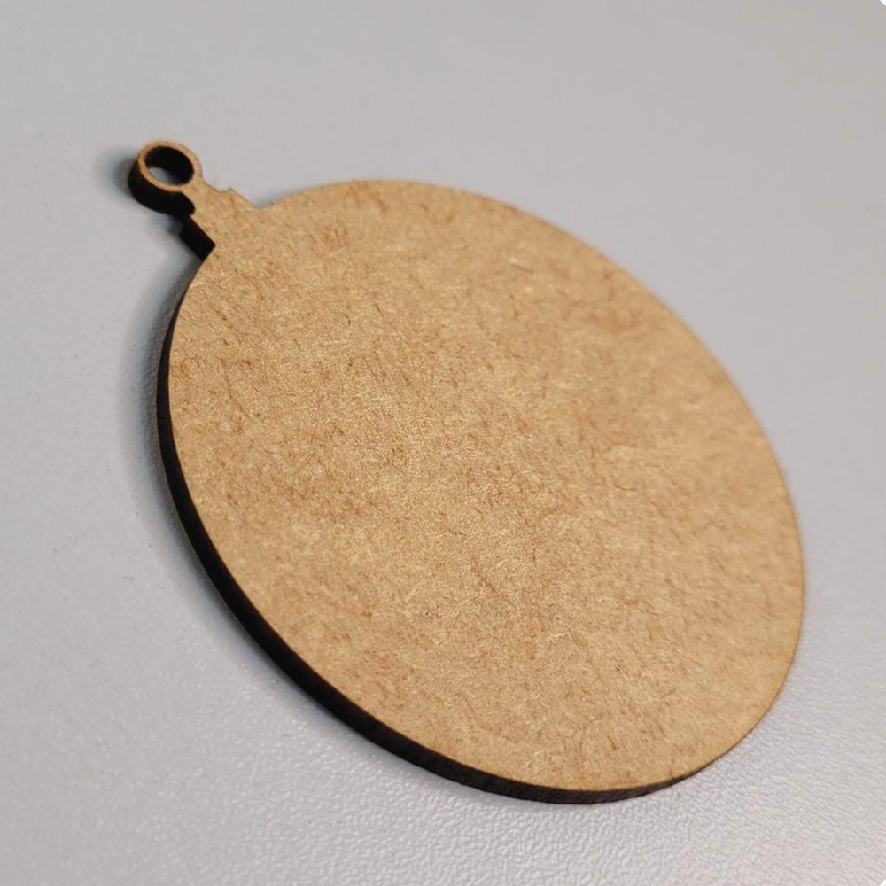 Kit 10 Un. Enfeite Bolinha De Natal Em Mdf (07x06) Mdf Cru - 2