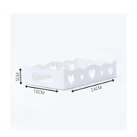 Kit Com 12un De Bandeja De Coração Para Café Da Manhã 100% Mdf (24x15x05) Branco - 4