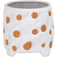 Magical Cachepô 11X12X12Cm Cerâmica Dourado - 1