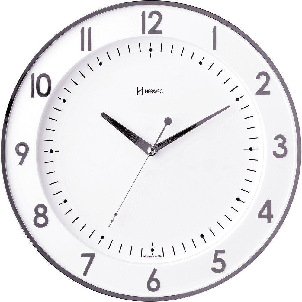 Relógio De Parede Herweg 6806-028 Cromado - 1