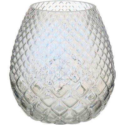 Origan Vaso 17X17X17Cm Vidro Furta-Cor Lustrado