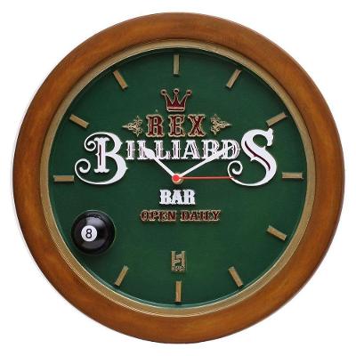 Relógio Decorativo De Parede - Billiard Rex Verde
