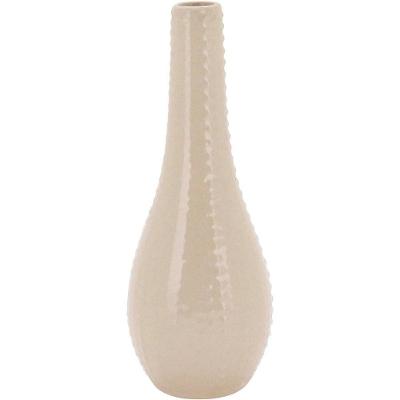 Mollusc Garrafa Decorativa 23X9X9Cm Cerâmica Bege