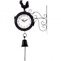 Relógio De Parede Moderno Dupla Face Retrô Sino Galo Herweg 6489 - 1