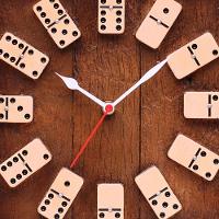 Relógio De Parede Quadrado - Jogo Dominó - 2